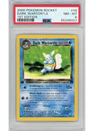 Dark Wartortle 46/82 1st Edition PSA 8