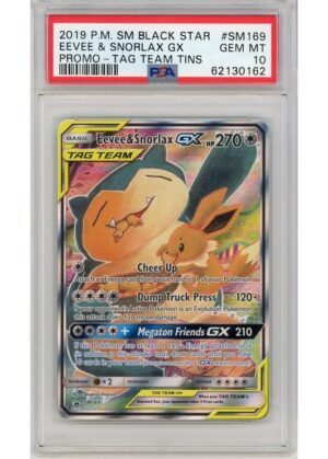 Eevee & Snorlax GX SM169 PSA 10