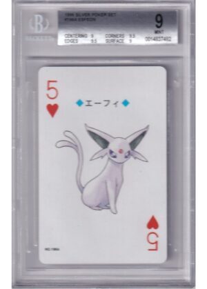Espeon - Hjerter 5 - Silver Poker Set -  - BGS 9