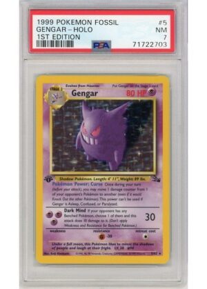 Gengar 5/62 1st Edition PSA 7