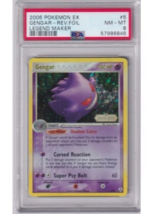 Gengar 5/92 Reverse Foil PSA 8