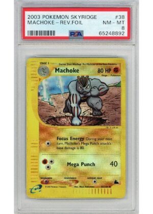 Machoke 38/144 Reverse Foil PSA 8