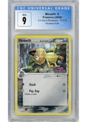 Meowth - 71/110 - Reverse Foil - CGC 9
