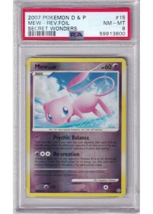 Mew 15/132 Reverse Foil PSA 8