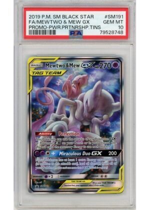 Mewtwo & Mew GX SM191 PSA 10