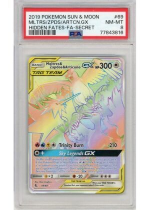 Moltres & Zapdos & Articuno GX 69/68 PSA 8