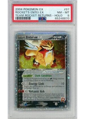 Rocket's Entei ex 97/109 PSA 8