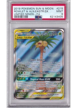 Rowlet & Alolan Exeggutor GX 215/236 PSA 9