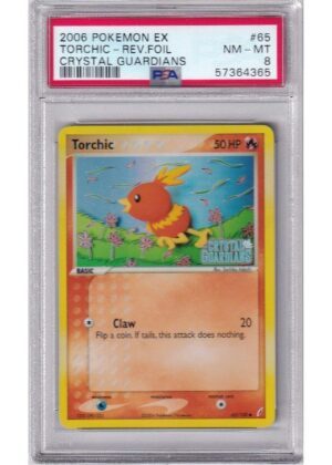 Torchic 65/100 Reverse Foil PSA 8