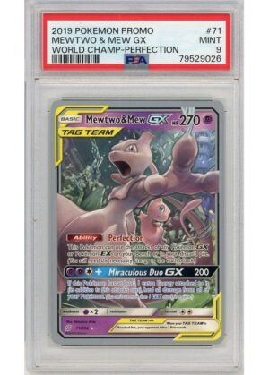 Mewtwo & Mew GX (World Championship 2019 deck) 71/236 PSA 9Mewtwo & Mew GX (World Championship 2019 deck) 71/236 PSA 9 - Bagside