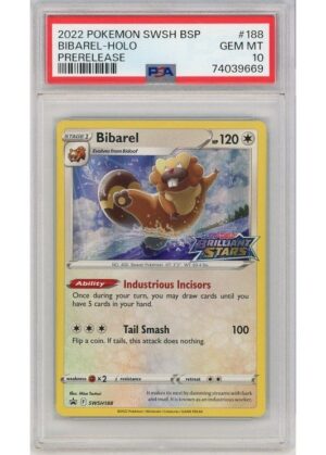 Bibarel (Prerelease) SWSH188 PSA 10