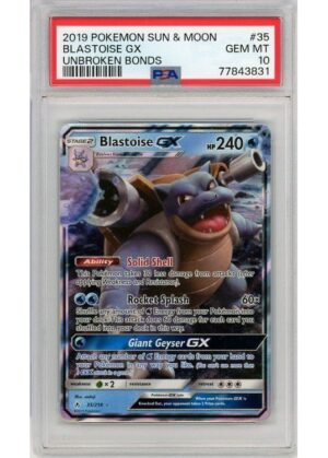 Blastoise GX 35/214 PSA 10
