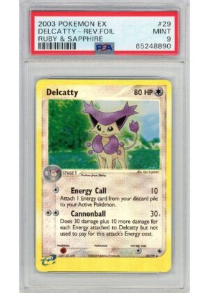 Delcatty 29/109 Reverse Foil PSA 9