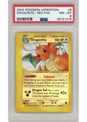 Dragonite 9/165 Reverse Foil PSA 8