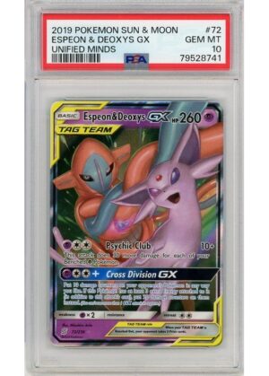 Espeon & Deoxys GX 72/236 PSA 10