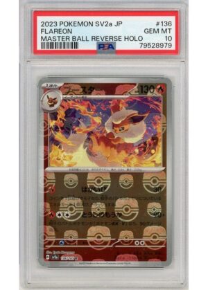 Flareon Master Ball  136/165 Reverse Foil PSA 10