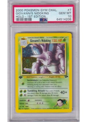Giovanni's Nidoking 7/132 1st Edition PSA 10