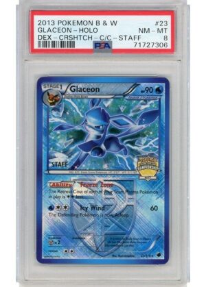 Glaceon City Championship stamp STAFF 23/116 PSA 8