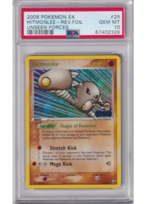 Hitmonlee 25/115 Reverse Foil PSA 10