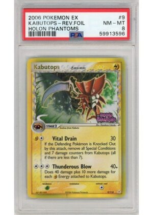 Kabutops &delta; 9/110 Reverse Foil PSA 8
