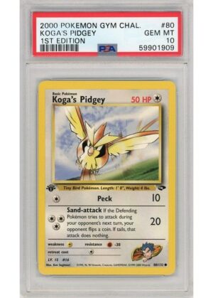 Koga's Pidgey 80/132 1st Edition PSA 10