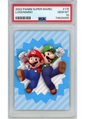 Luigi/Mario (Panini Super Mario) 115 PSA 10
