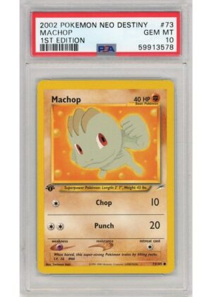 Machop 73/105 1st Edition PSA 10