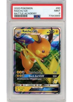 Raichu GX Battle Academy Pikachu Deck #60 20/68 PSA 9