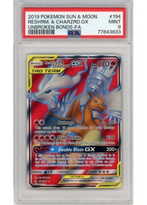 Reshiram & Charizard GX 194/214 PSA 9