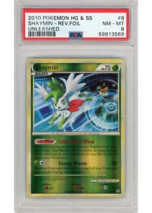 Shaymin 8/95 Reverse Foil PSA 8