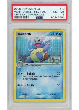 Wartortle 42/100 Reverse Foil PSA 8