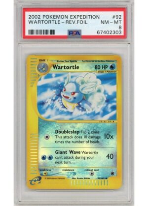 Wartortle 92/165 Reverse Foil PSA 8
