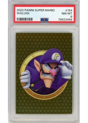 Waluigi (Panini Super Mario) 154 PSA 8