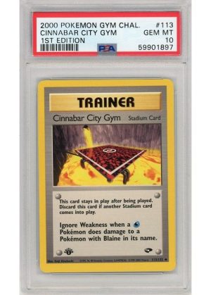 Cinnabar City Gym 113/132 1st Edition PSA 10