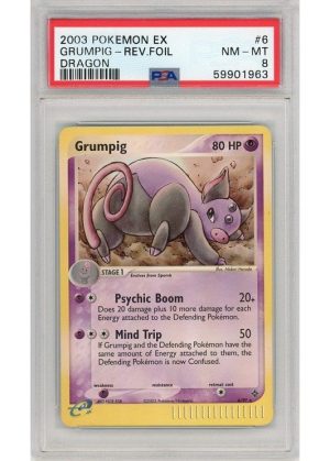 Grumpig 6/97 Reverse Foil PSA 8