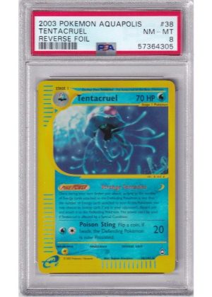 Tentacruel 38/147 Reverse Foil PSA 8